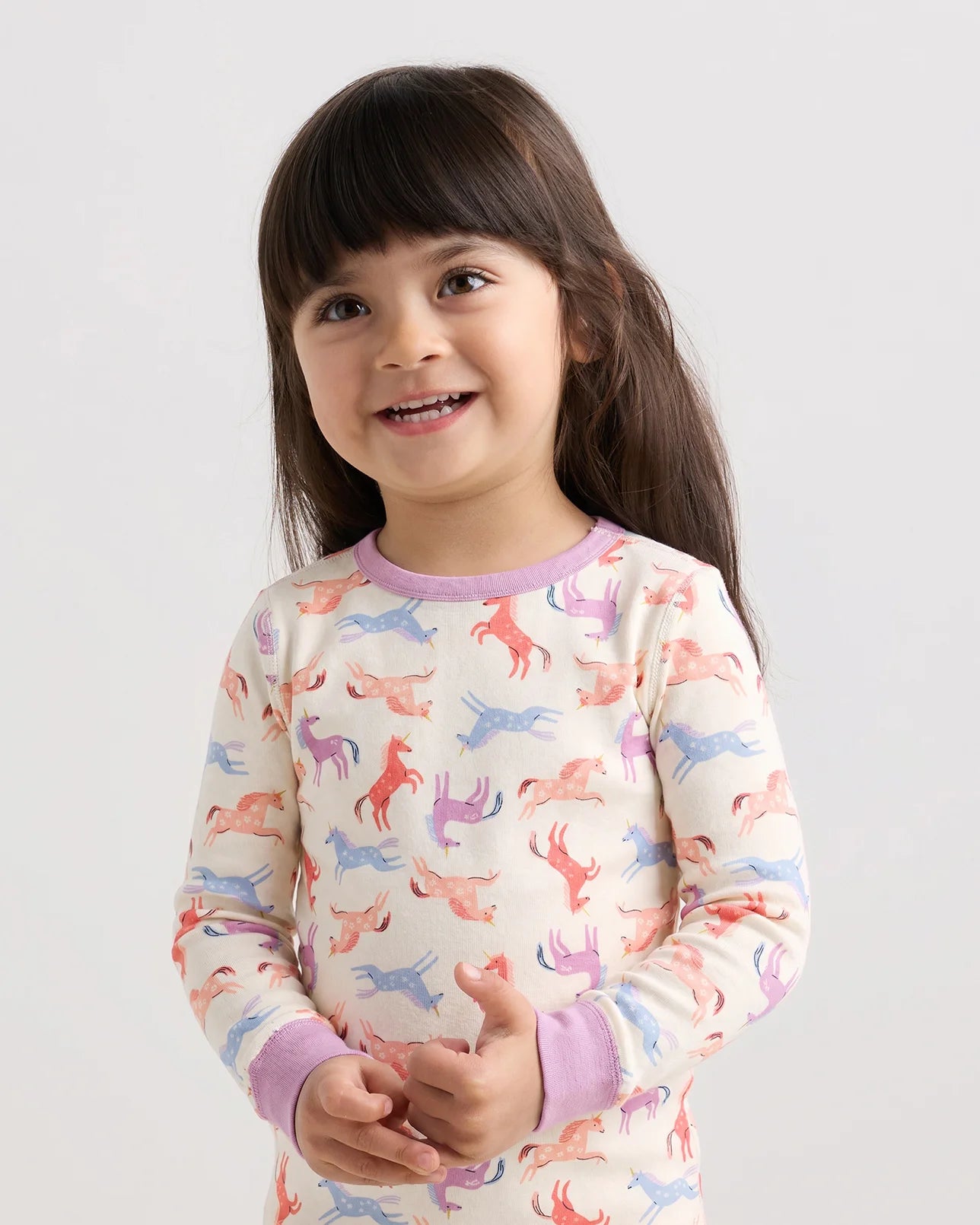 100% Organic Cotton Long Sleeve and Pant Pajama Set - 2T / Navy Stripe