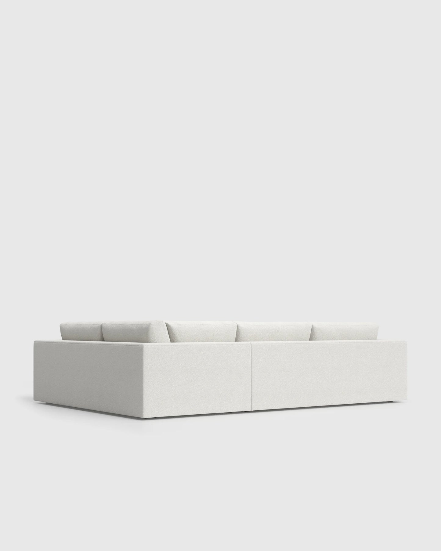 Sierra Curved Arm L Sectional in Performance Boucle - Right Arm / Mushroom