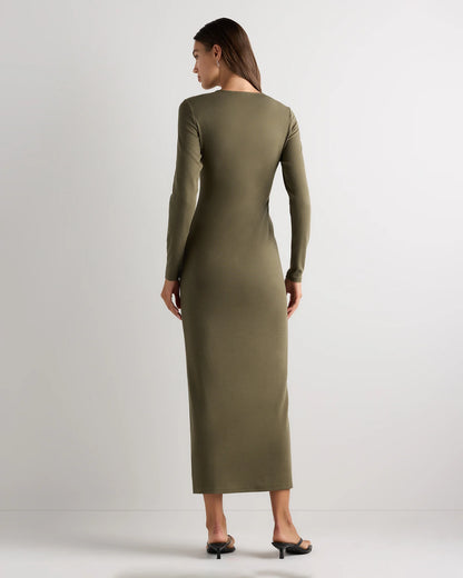 Long Sleeve Knit Maxi Dress - XS / Deep Navy