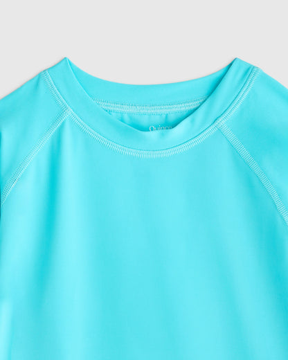 Long Sleeve Raglan Rash Guard - 6 / Island Aqua