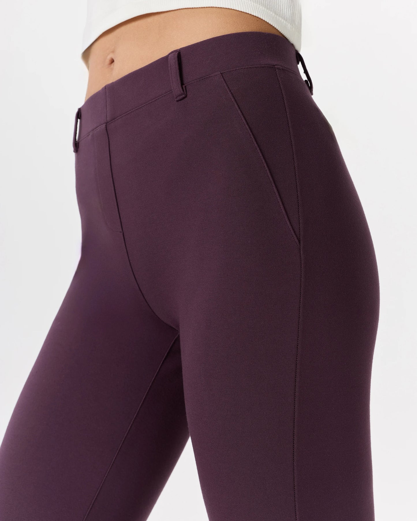 Ultra-Stretch Ponte Straight Leg Pants - XS / Morel Grey