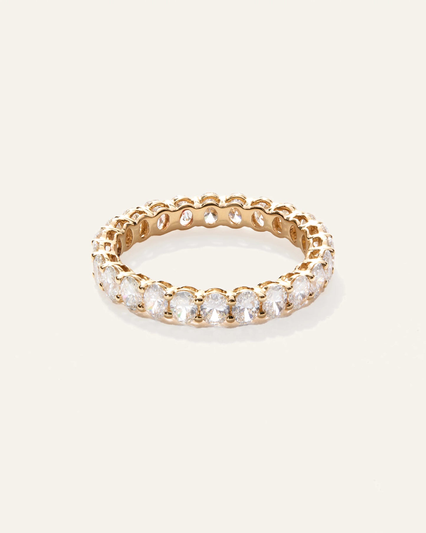 Lab Grown Diamond Oval Eternity Band - 5 / Yellow Gold