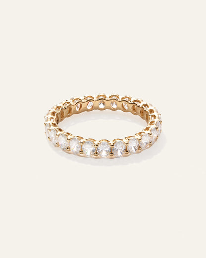 Lab Grown Diamond Oval Eternity Band - 5 / Yellow Gold
