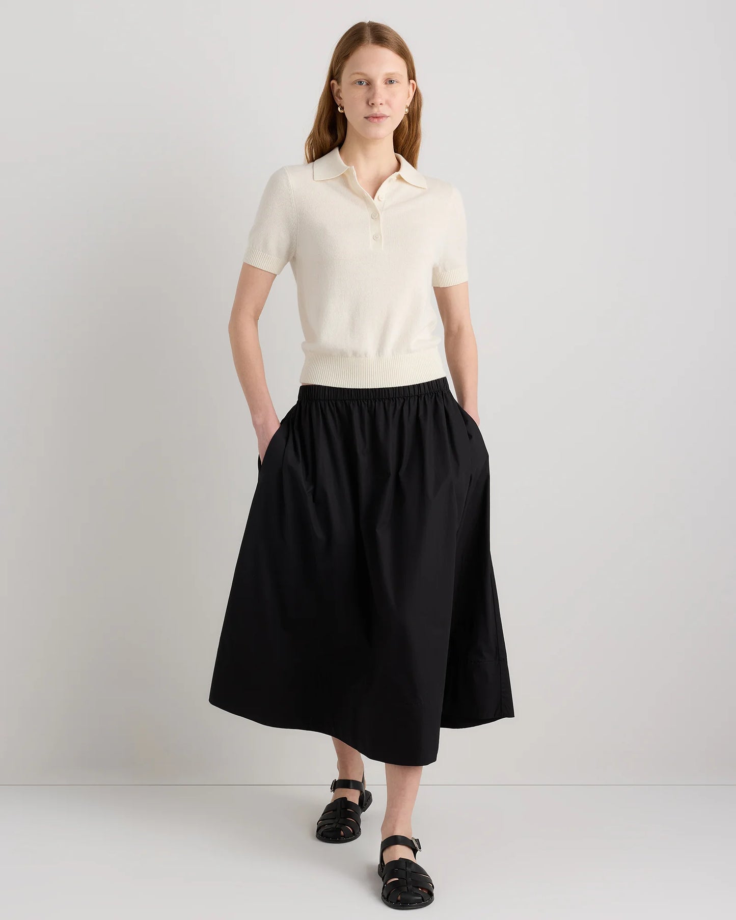 Mongolian Cashmere Short Sleeve Polo - XS / Oatmeal