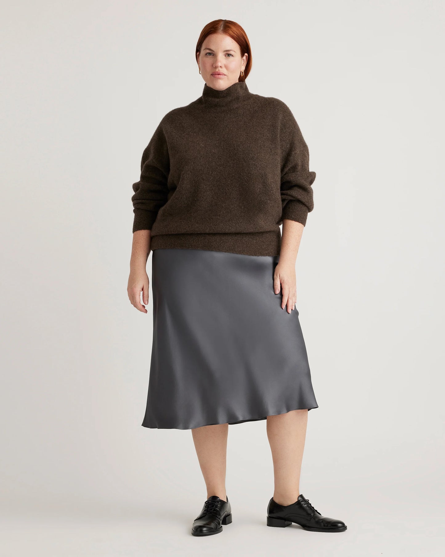 100% Washable Silk Skirt - XS / Champagne