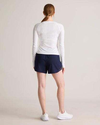 Seamless Waist-Length Long Sleeve Top - XS / Deep Navy