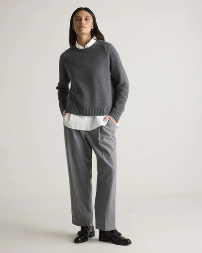 Luxe Baby Cashmere Crewneck Sweater - XS / Creamy Cortado