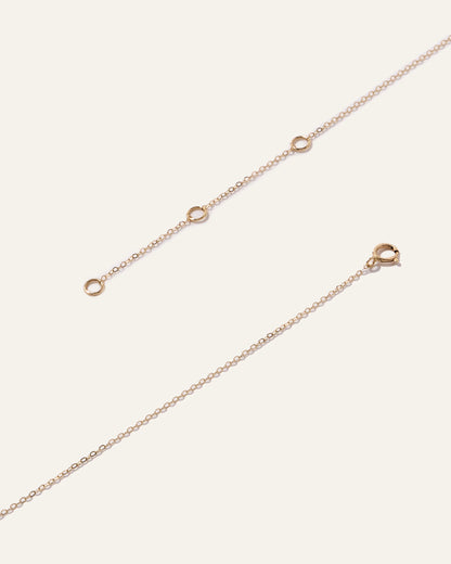 14K Gold Hammered Curve Necklace - One Size / Yellow Gold