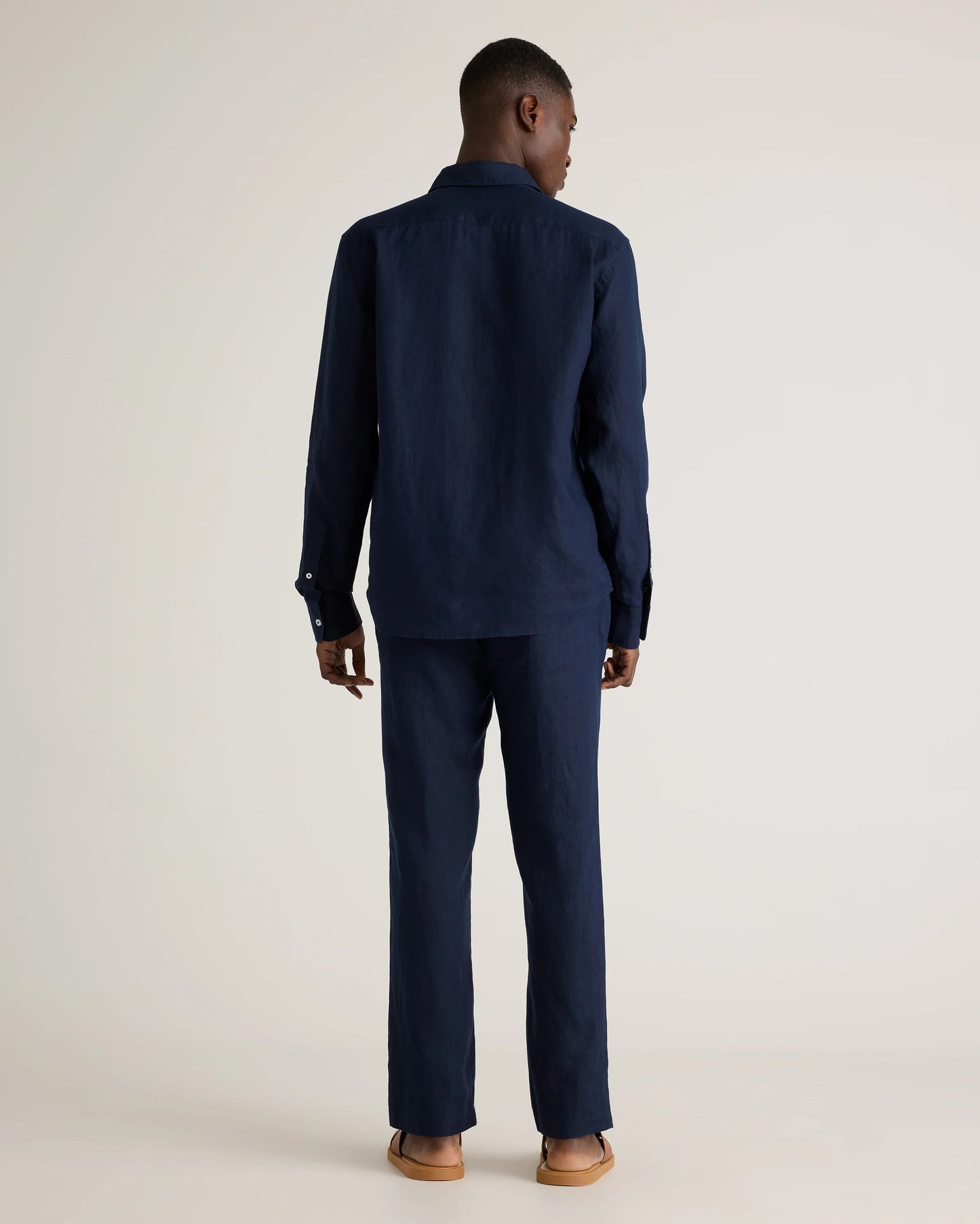 100% European Linen Pants - S / Bayberry Olive