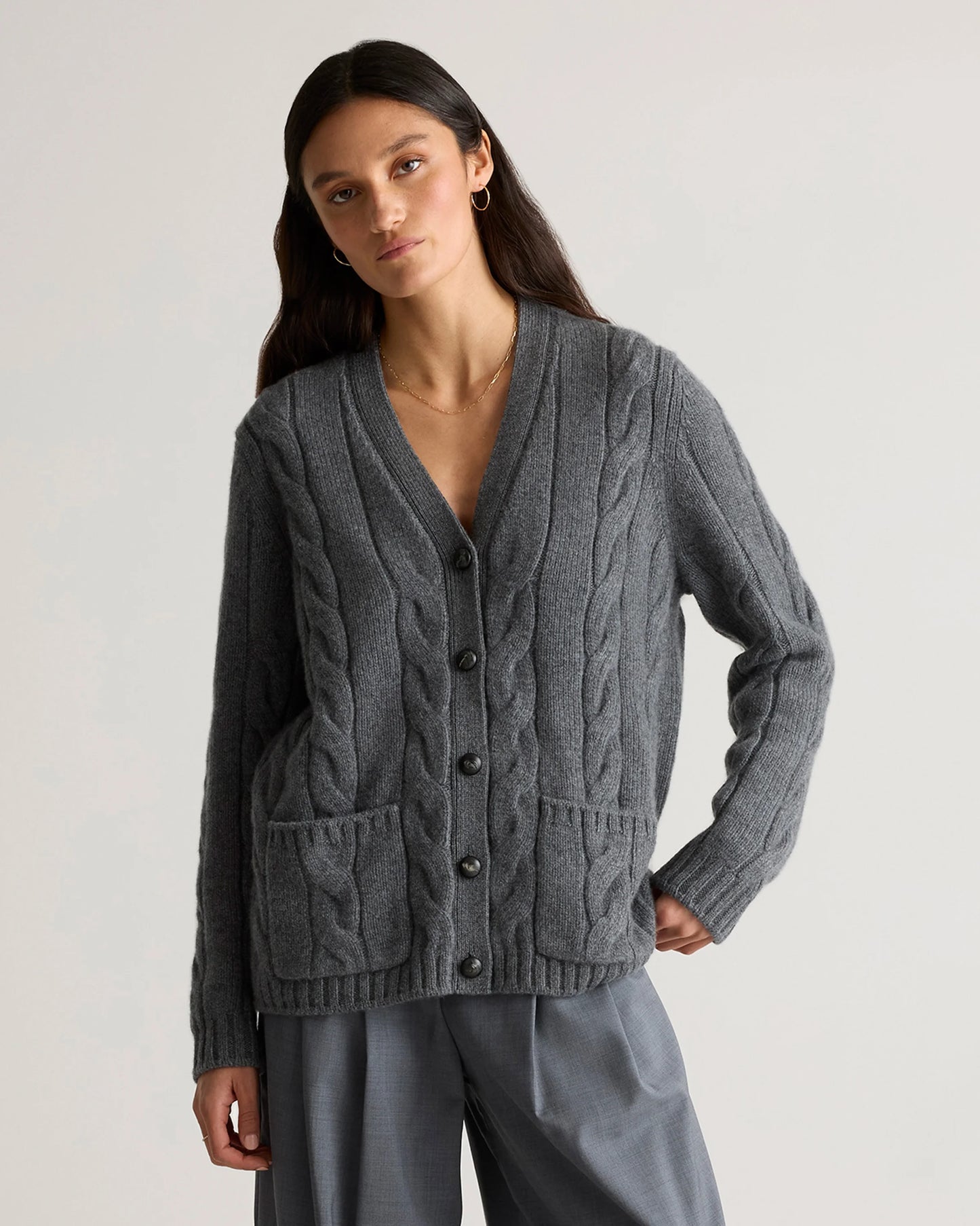 Luxe Baby Cashmere Cable Cardigan - XS / Pearled Ivory
