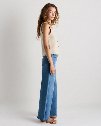 Luna Stretch Wide Leg Jeans - 24 / Frosted Blue
