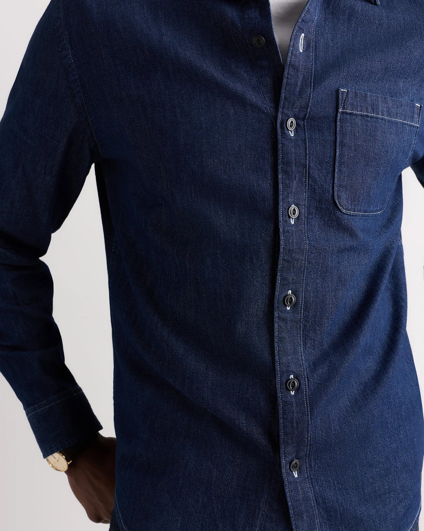 Heritage Washed Denim Shirt - S / Dark Wash