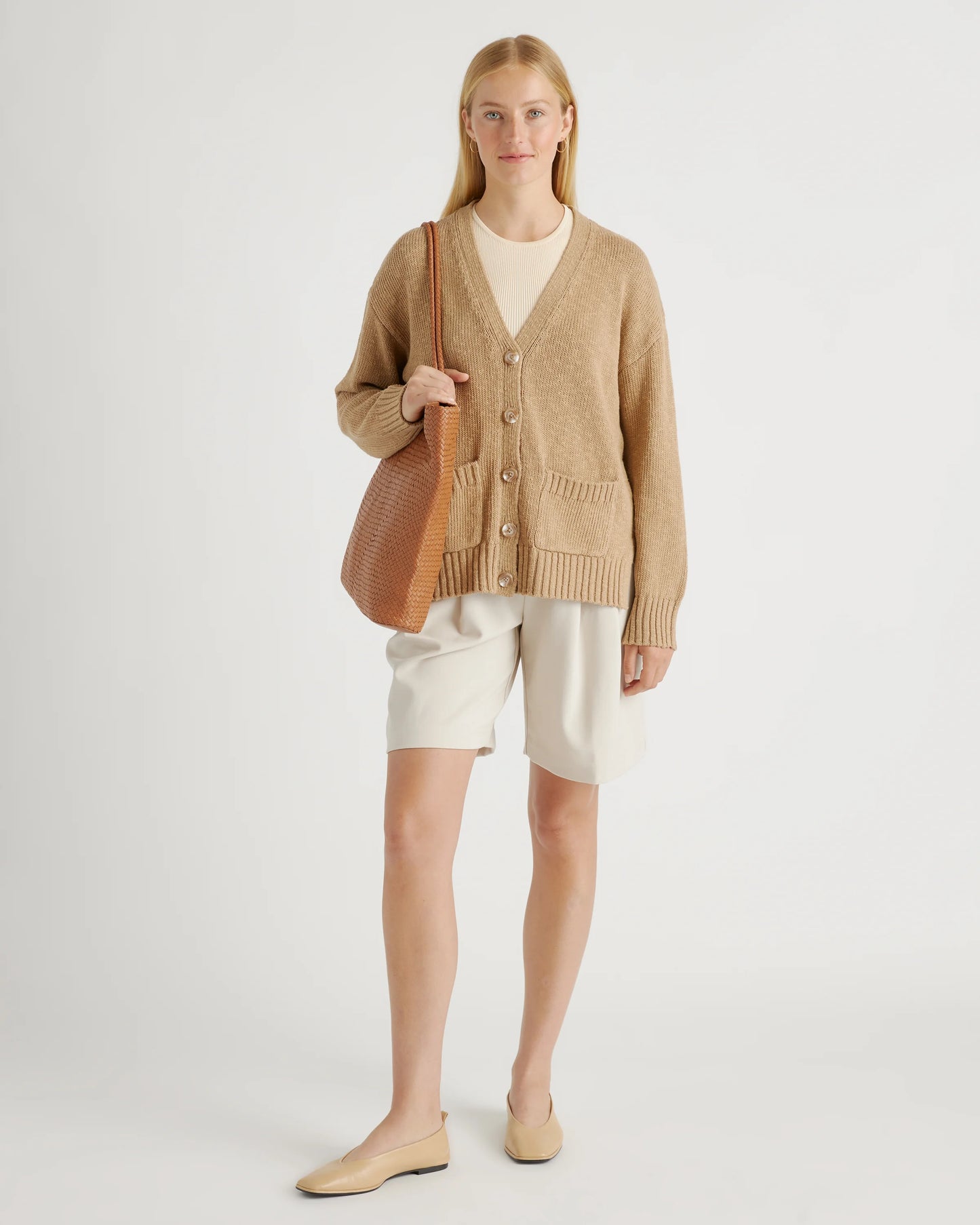 Siena Handwoven Tote - One Size / Taupe