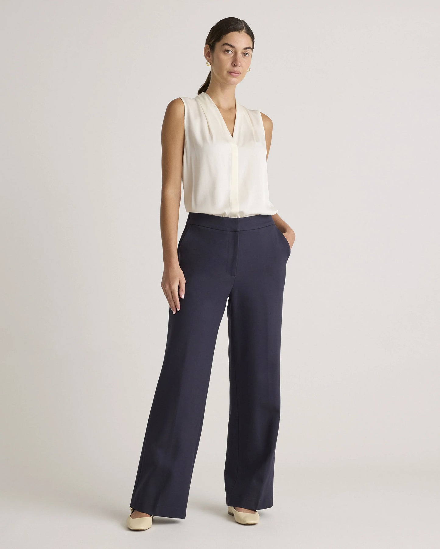 Ultra-Stretch Ponte Trouser - 0 / Navy