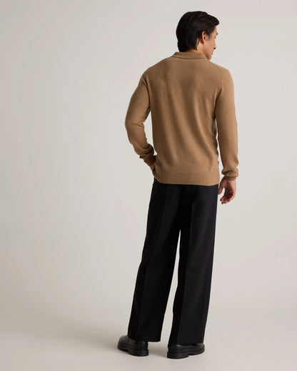 Mongolian Cashmere Polo Sweater - S / True Navy
