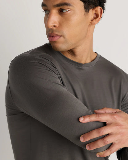 100% Merino Wool All-Season Long Sleeve Base Layer Tee - XS / Off-White