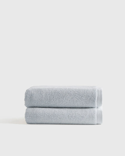 Plush Organic Turkish Cotton Hand Towel (Set of 2) - One Size / White