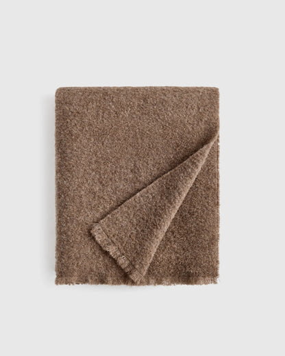 Alpaca Boucle Throw - 50x70 / Ivory