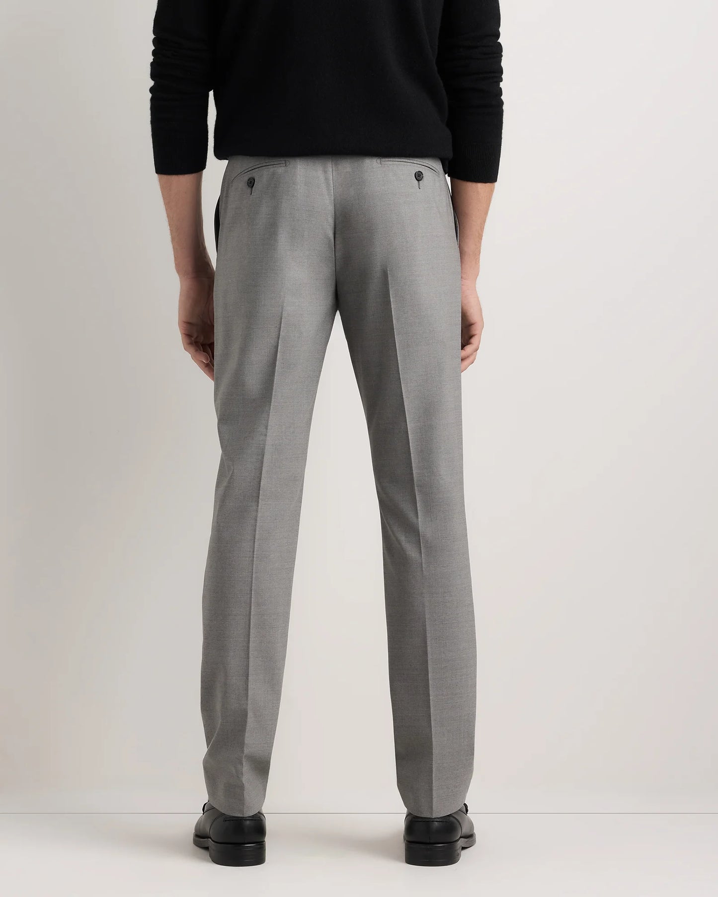 Stretch Wool Dress Pants - Slim - 30X30 / Grey Melange