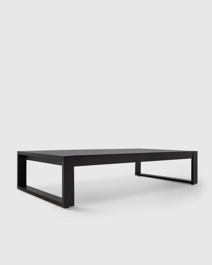 Linear Aluminum Outdoor Coffee Table - One Size / Dark Charcoal