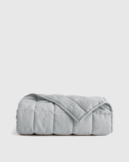 European Linen Toddler Quilt - One Size / Mist