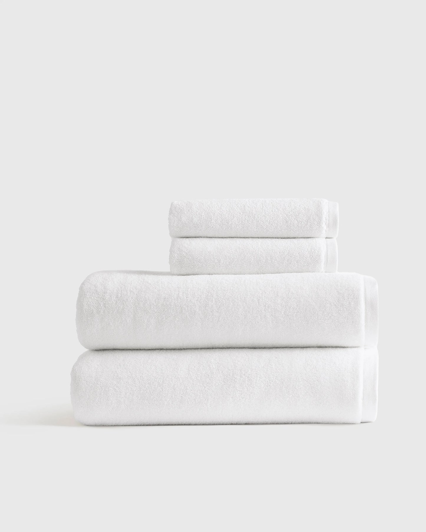 Plush Organic Turkish Cotton Bath Sheet Bundle (4 pieces) - One Size / White