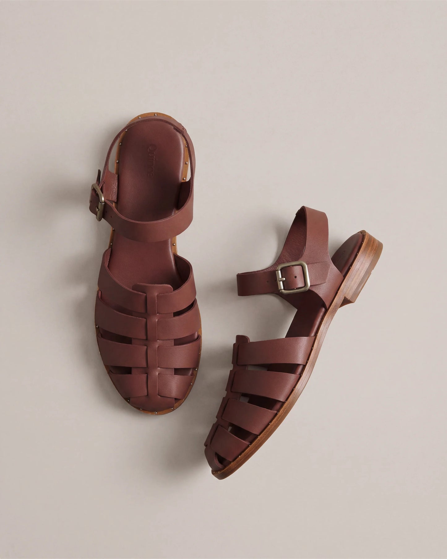 Italian Leather Fisherman Sandal - 5 / Black