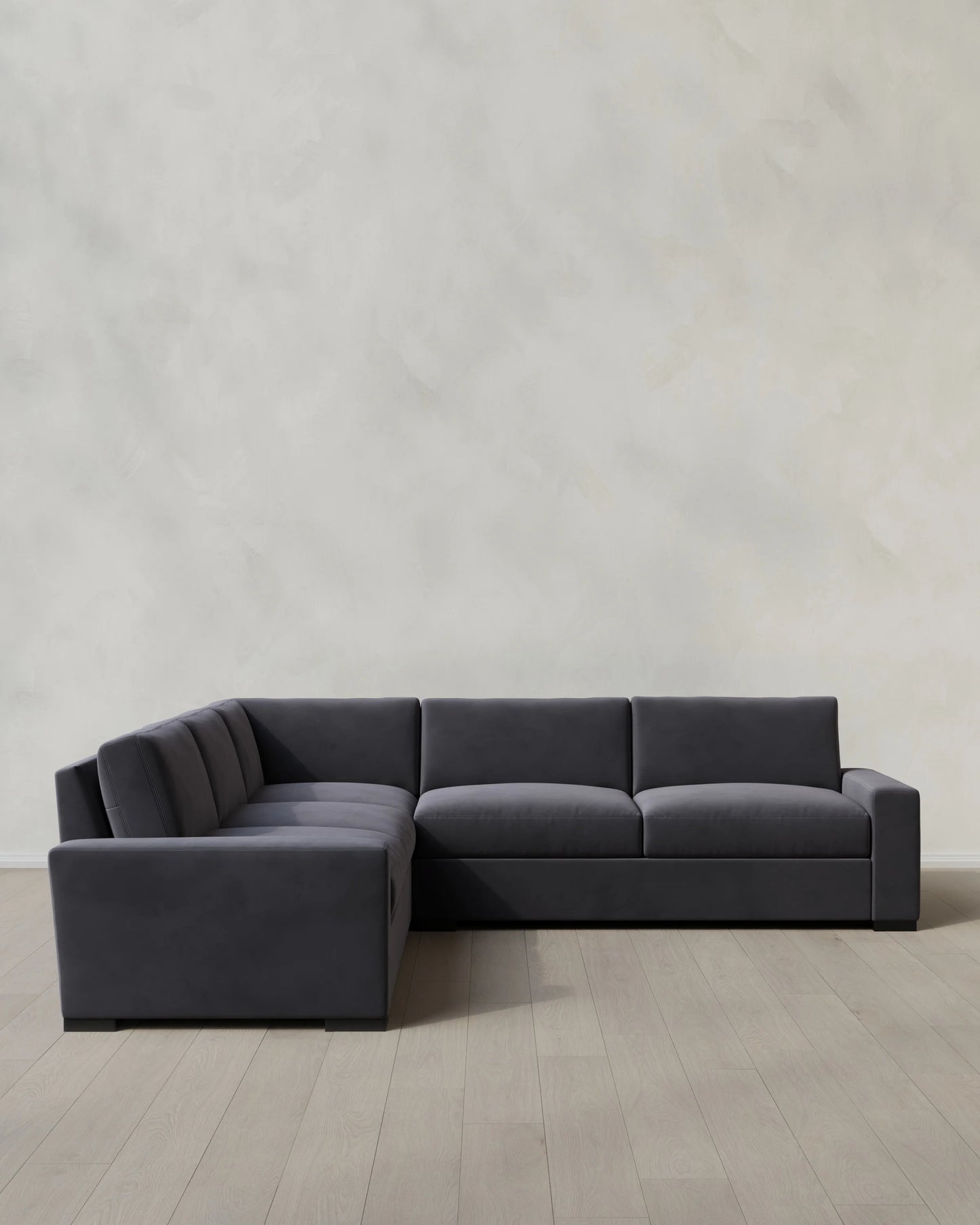 Stillman L Sectional in Performance Velvet - 116x116 / Java