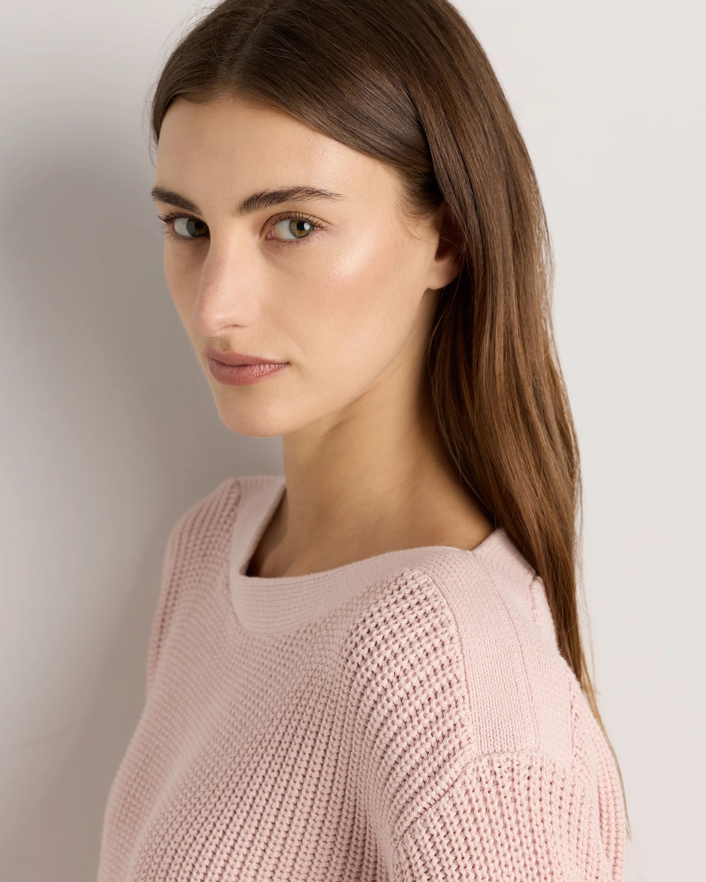 100% Organic Cotton Fisherman Boatneck Sweater - XS / Navy