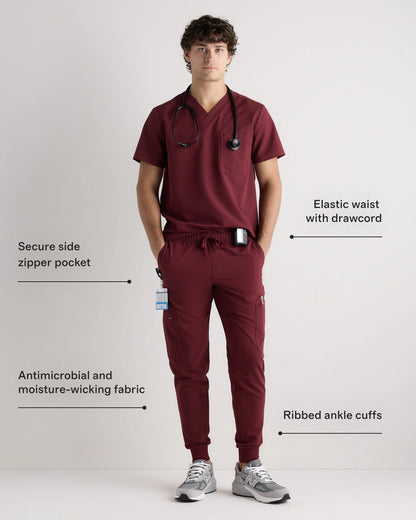 AeraFlex Scrub Joggers - S / Bold Black