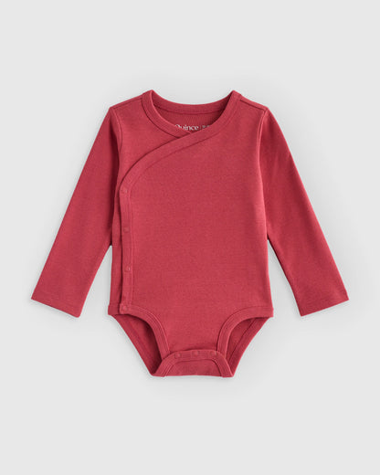 100% Organic Cotton Long Sleeve Snap Over Bodysuit 4-Pack - 18-24M / Butterfly Floral Set