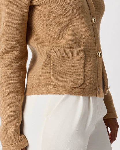 100% Organic Cotton Sweater Jacket - XS / Black/Ivory Colorblock