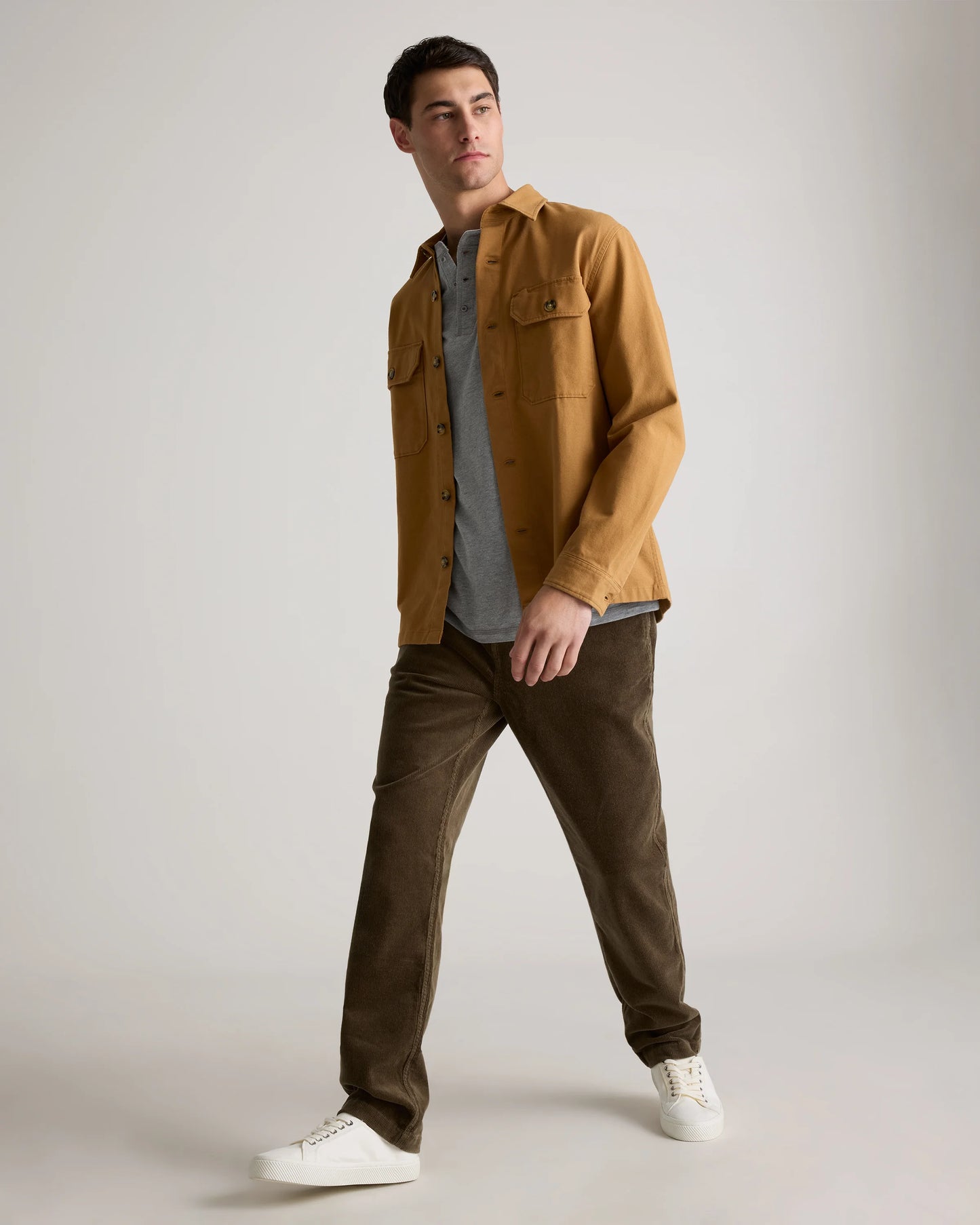 Organic Stretch Corduroy Drawstring Trousers - S / Storm Blue