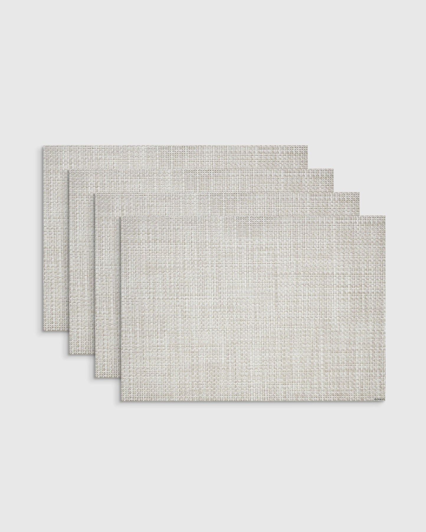 Basketweave Easy-Care Rectangular Placemat, Set of 4 by Chilewich - One Size / Celadon