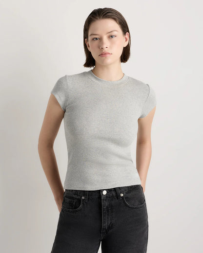 Organic Cotton Micro-Rib Crewneck Tee (3-Pack) - XS / Black