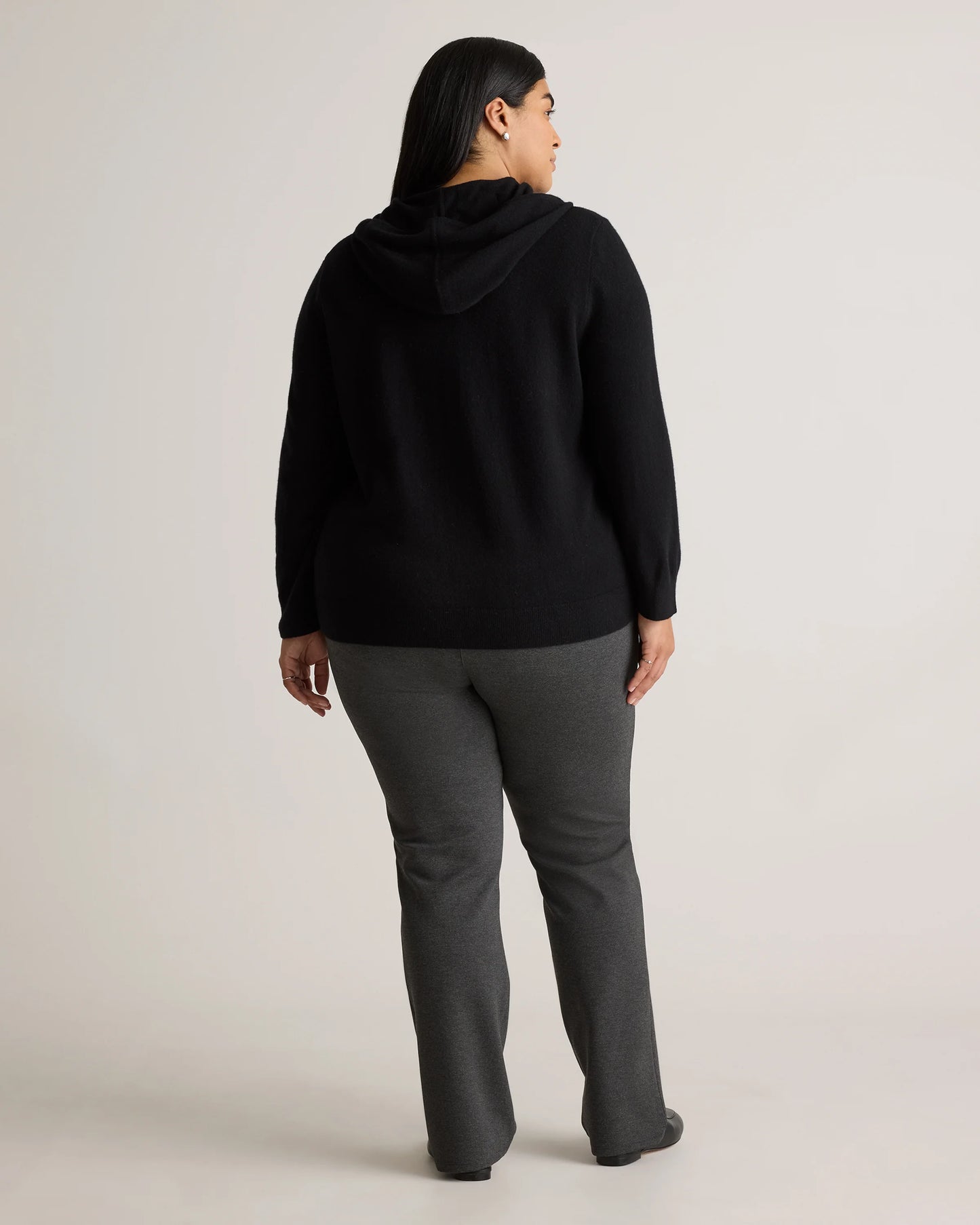 Mongolian Cashmere Full-Zip Hoodie - 1X / True Navy