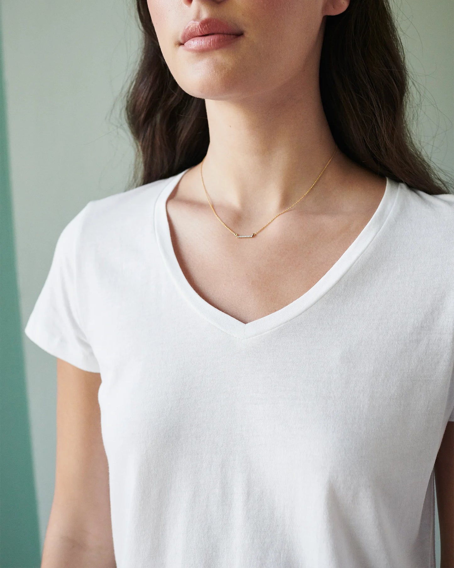 Cotton Modal V-Neck Tee - XS / Navy