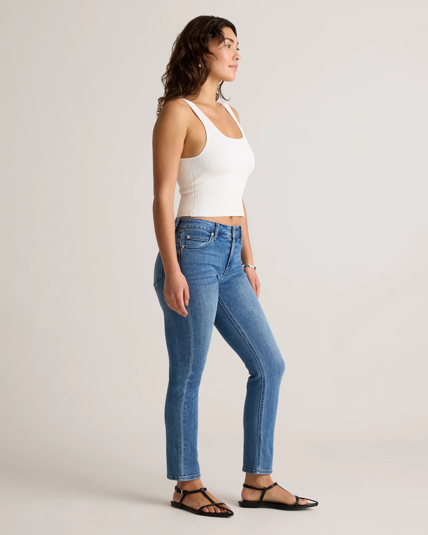 Luna Stretch Slim Straight Jeans - 24 / Black