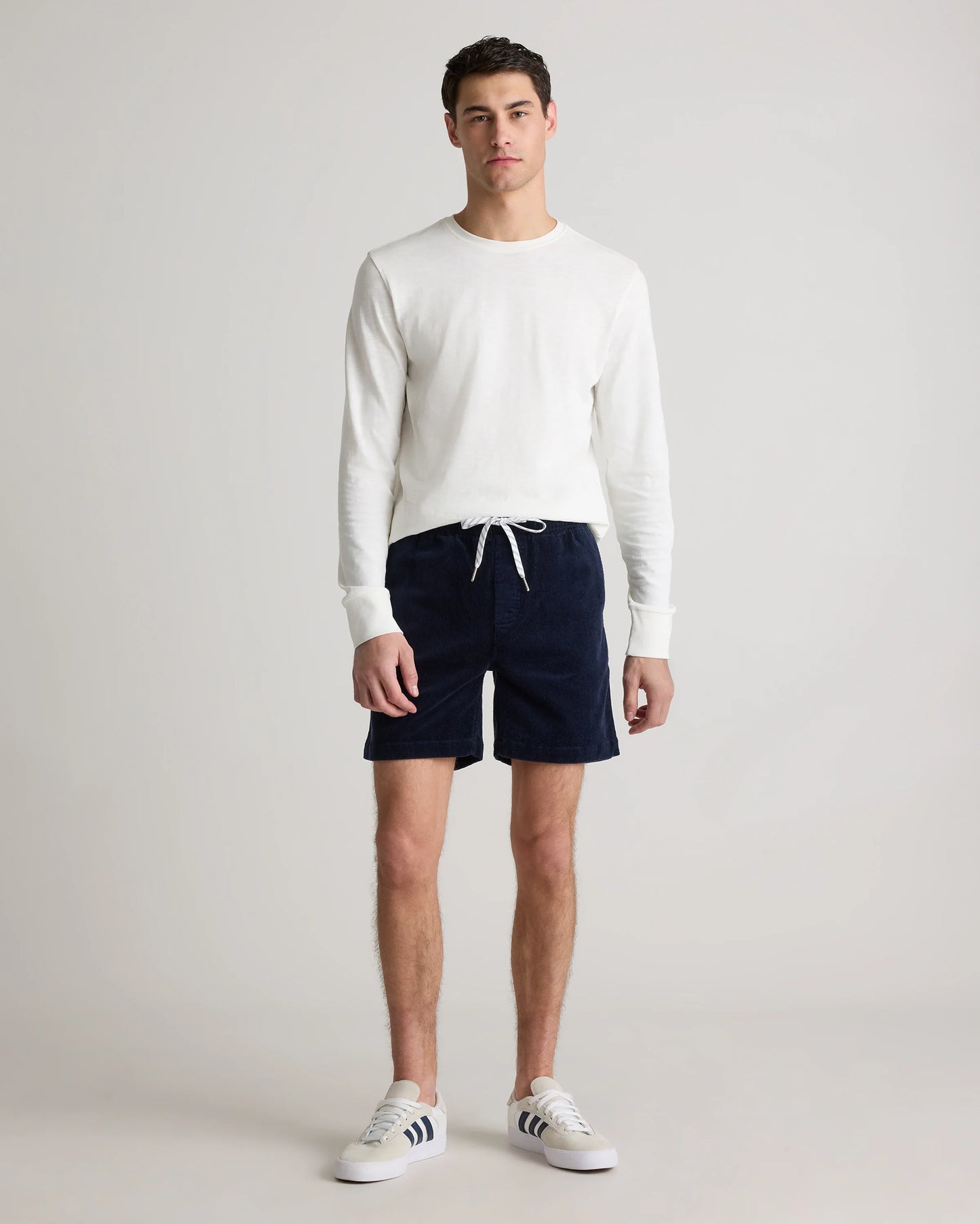Organic Stretch Corduroy Shorts - 6" - S / Granite Grey