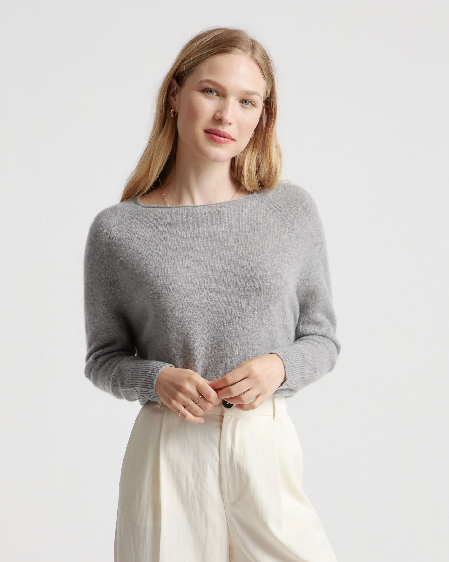 Mongolian Cashmere Boatneck Sweater - XS / Black