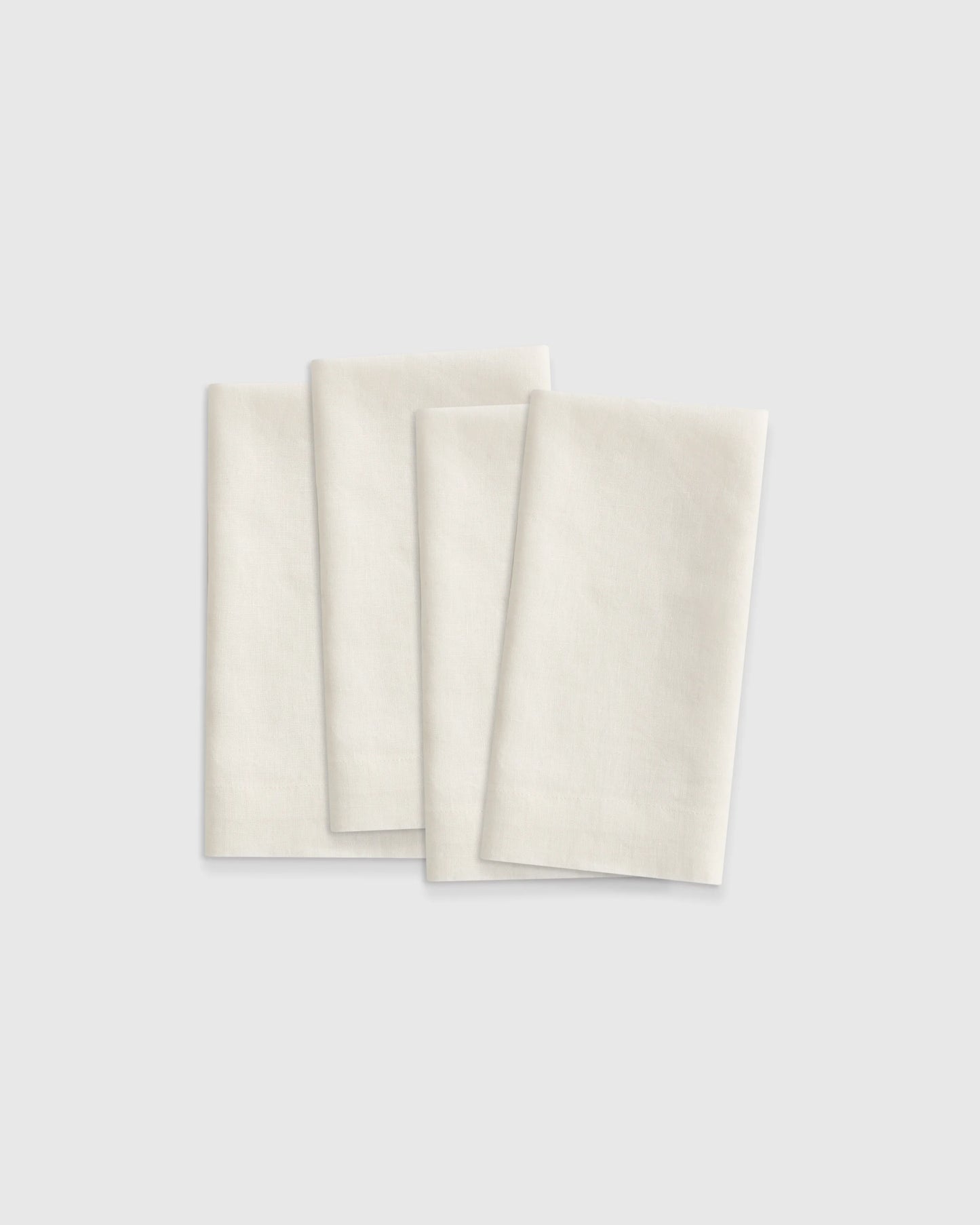 European Linen Wide-Hem Napkins (Set of 4) - One Size / Willowleaf Gingham