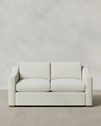 Hollis Slope Arm Sofa in Performance Basketweave - 72" / Flax