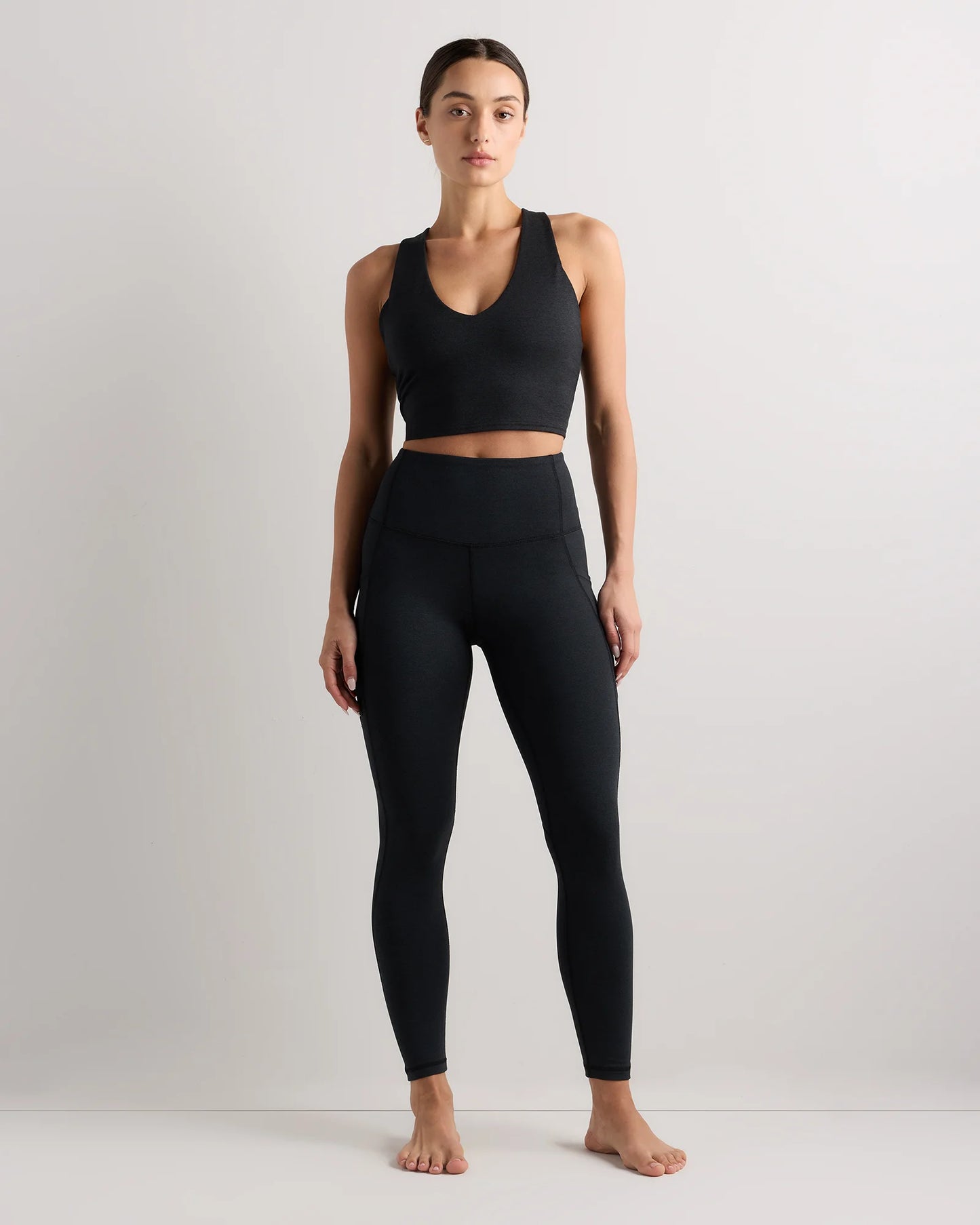 Ultra-Soft High-Rise Pocket Legging - XS / Heather Espresso