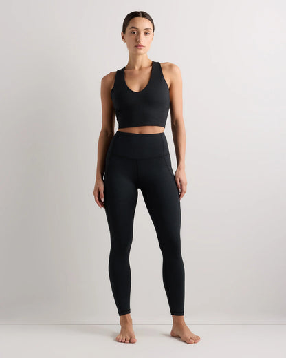 Ultra-Soft High-Rise Pocket Legging - XS / Heather Espresso