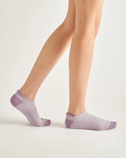 Everyday Cotton Colorblock Marl Ankle Socks (4-pack) - S / Pink/Blue/Purple Mix