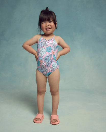 One-Piece Swimsuit - 2T / Wavy Fish