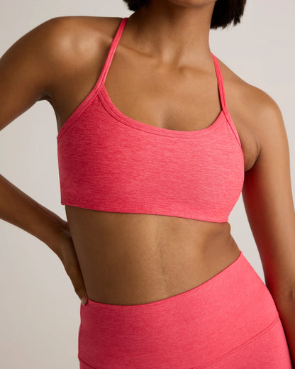 Ultra-Soft Scoop Neck Racerback Bra - XS / Heather Coral