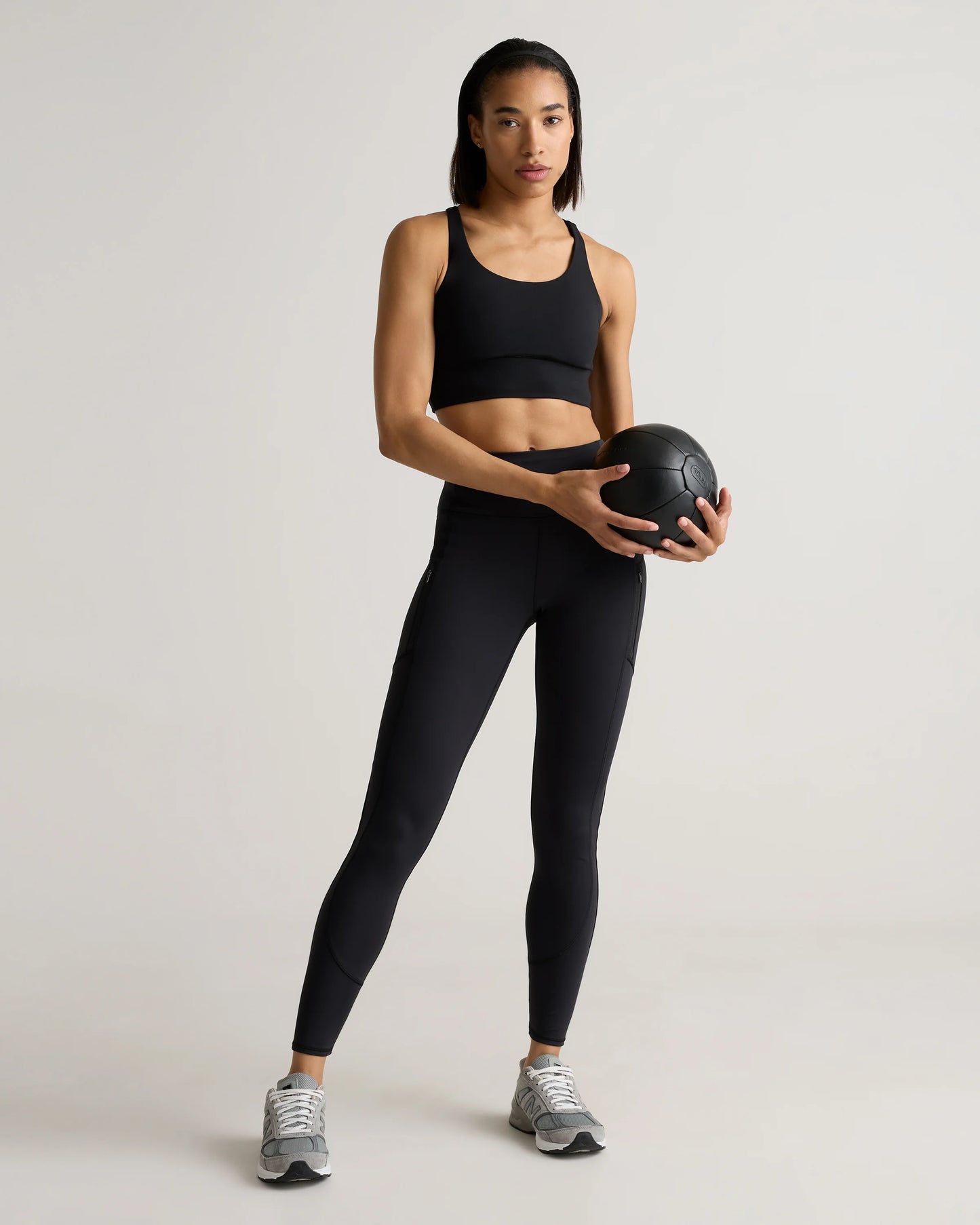 Power-Up Long Line Strappy Sports Bra - XS / Classic White