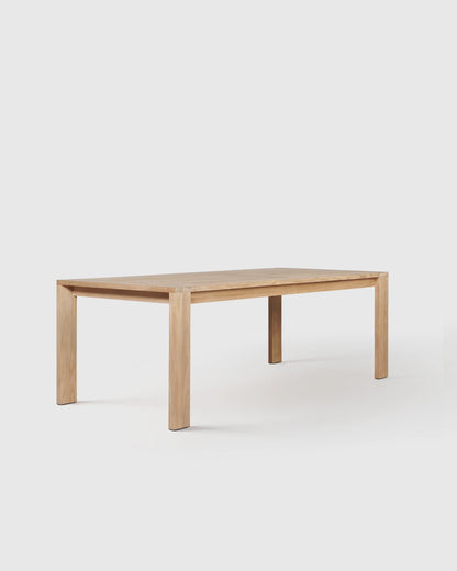 Linear Solid Teak Outdoor Dining Table - 72" / Natural Teak