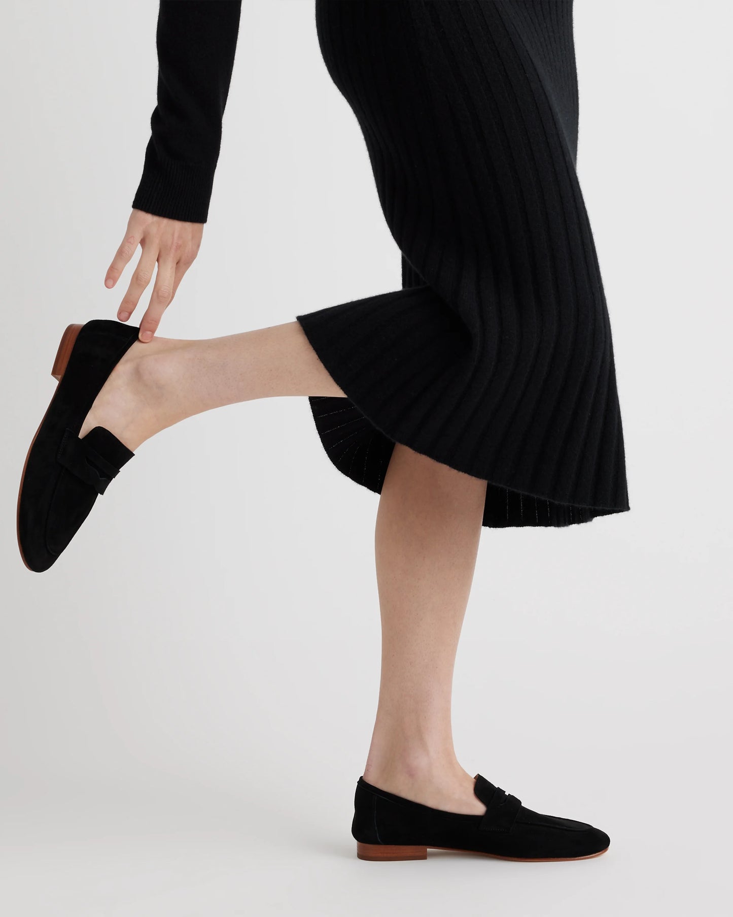 Italian Suede Penny Loafer - 5 / Almond